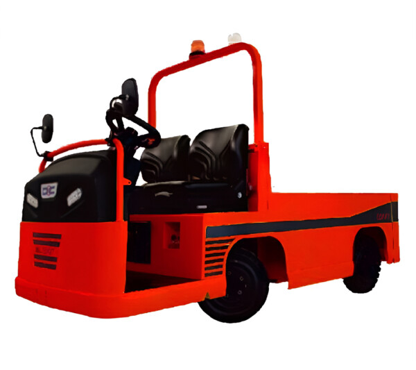Tractor Eléctrico 4 ruedas para dos operarios 6.000 Kg con plataforma