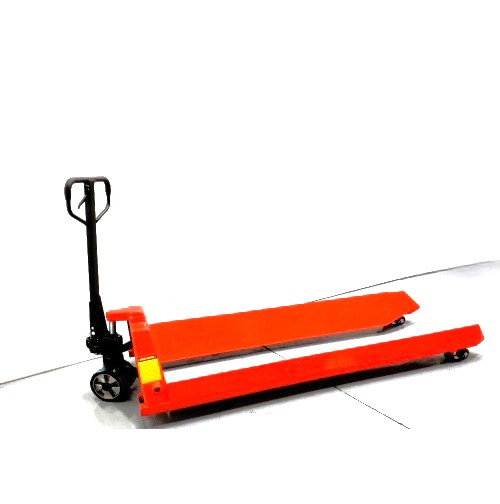 Transpaleta manual portabobinas