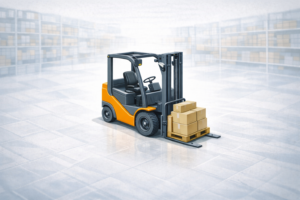 Las partes de una carretilla elevadora